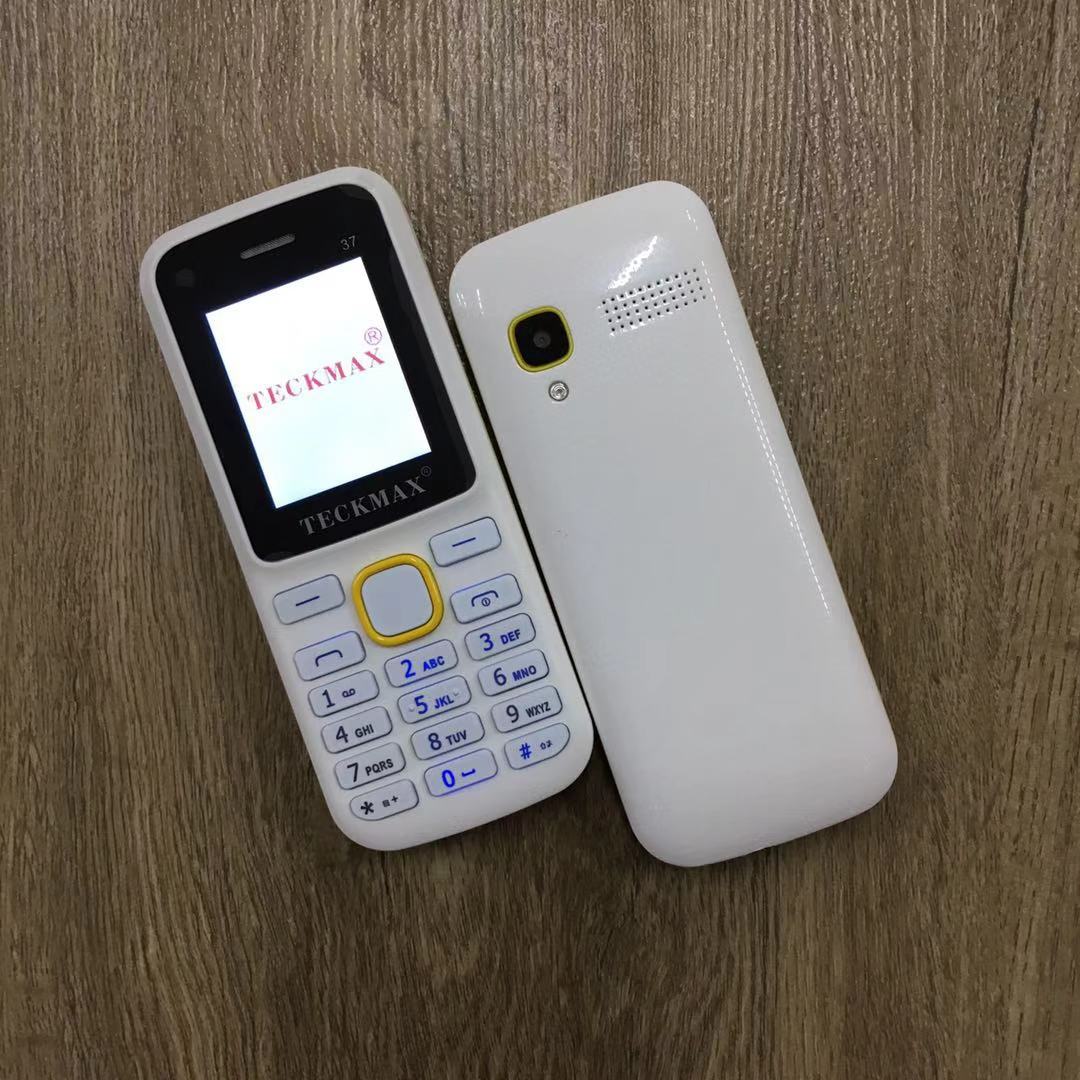 (YELLOW/WHITE)OEM TECKMAX 37 Dual Sim Basic Phone 95% NEW